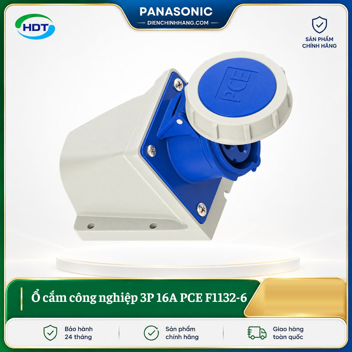 Ổ cắm công nghiệp 3P 16A PCE F1132-6