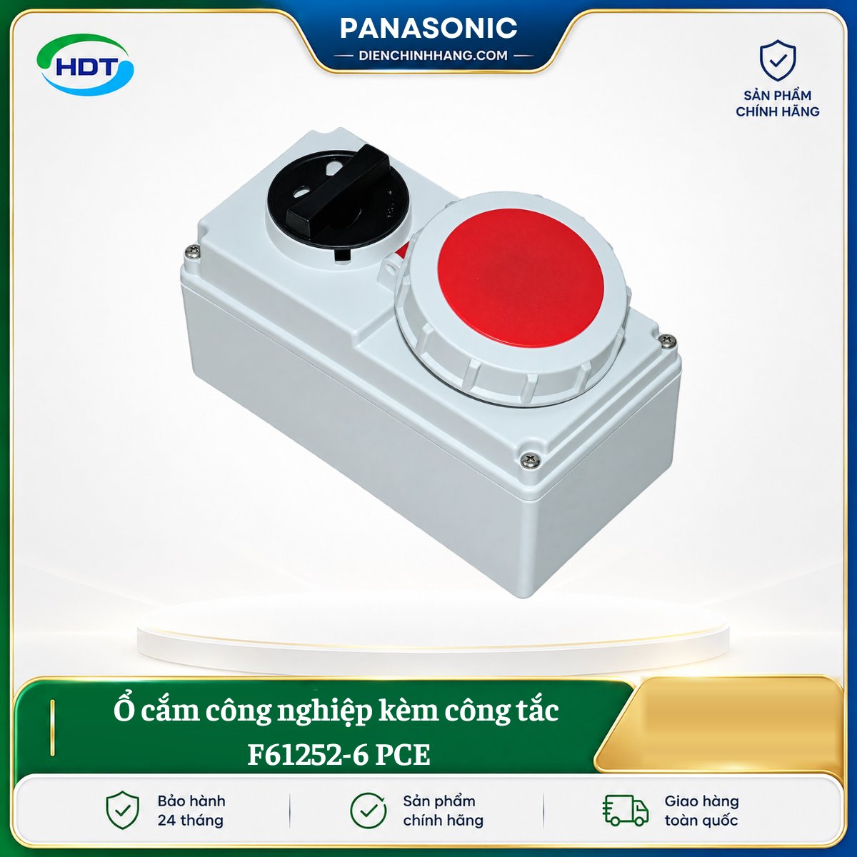 Ổ cắm công nghiệp kèm công tắc F61252-6 PCE