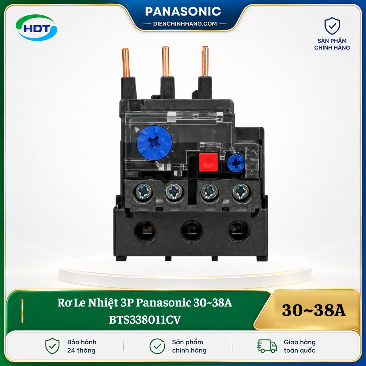 Rơ Le Nhiệt 3P Panasonic 30~38A BTS338011CV